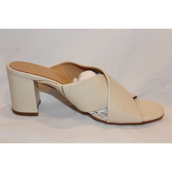 NISOLO WOMEN'S CARINA LEATHER CROSS STRAP MULE SANDALS NWOB BONE SZ 7.5 $180 - Picture 4 of 6